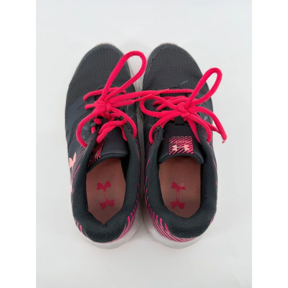 Under Armour Prime Girl's Running Shoes‎ Grey Pink 3019797-101 Size 6.5Y